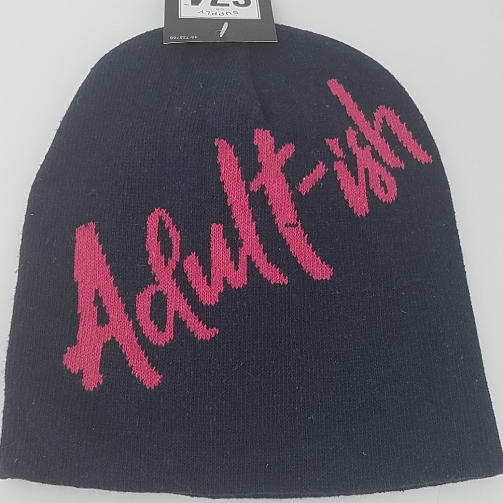 NWT Knit Graphic Adult-ish Beanie